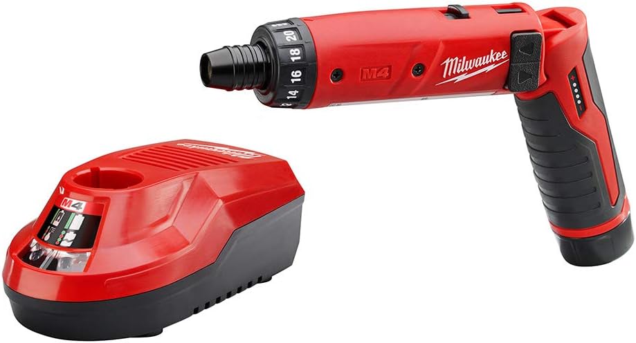 Milwaukee 2101-22 M4 1/4 Hex Screwdriver Kit W/2 Bat
