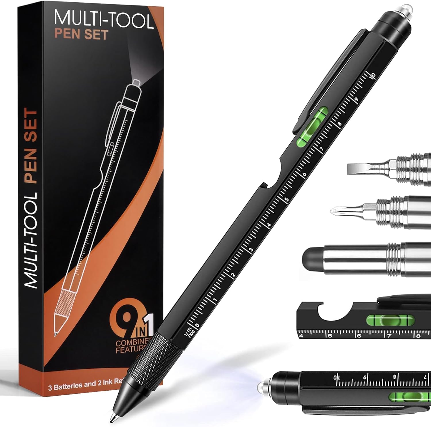 Gifts for Men. Christmas Stocking Stuffers for Men Dad Husband Adults. 9 in 1 Multitool Pen. Cool Tools Gadgets Birthday Present. Fathers Day Dad Gifts from Daughter Son